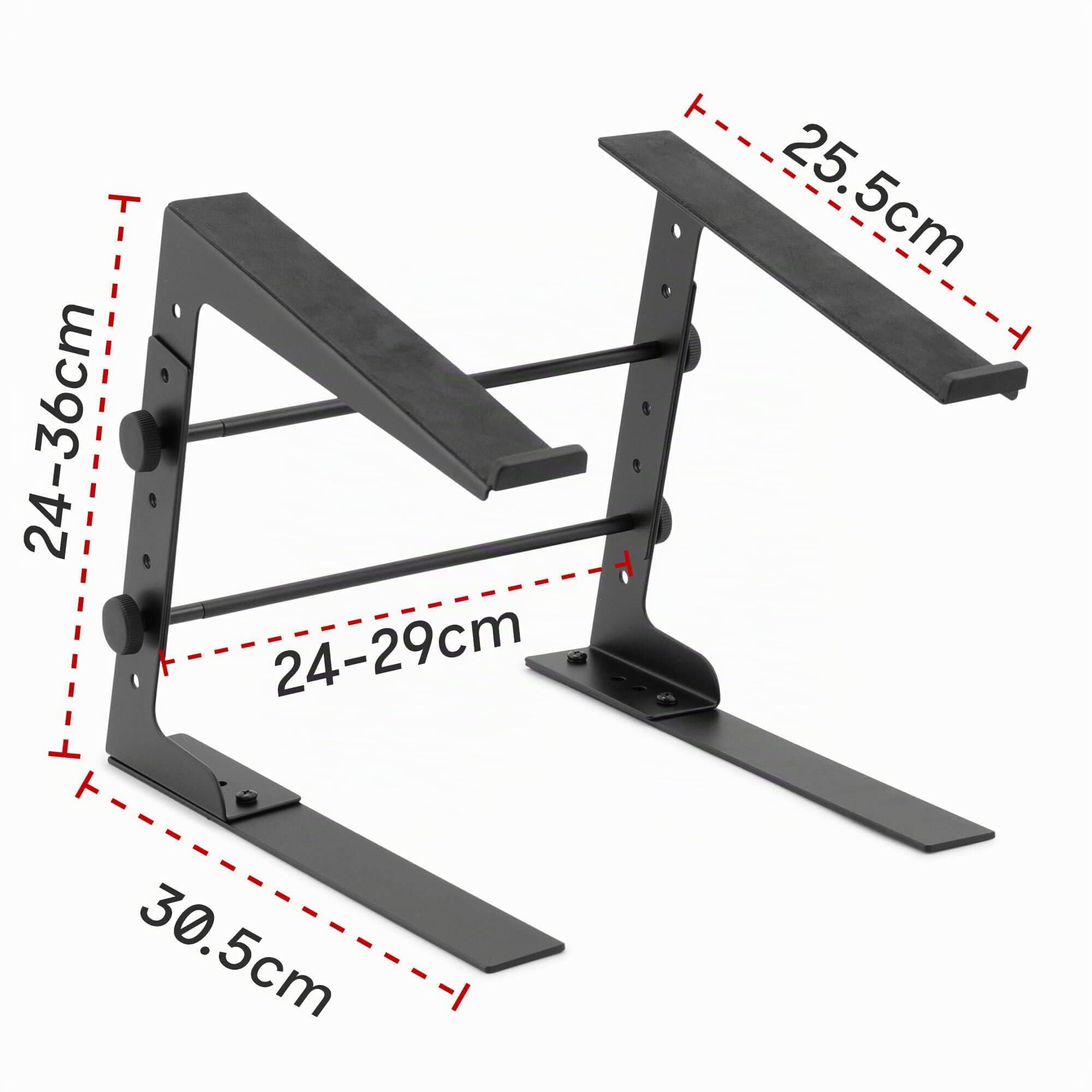 Tiger LEC14-BK - Soporte para portátil de dj, Negro