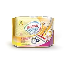 Brawn Acciuffapolvere Legno e Parquet, Tessuto in Texture 3D ad Alto Spessore con Maggiore Potere Elettrostatico, Profumo Armonie di Miele, Confezione da 12 Panni