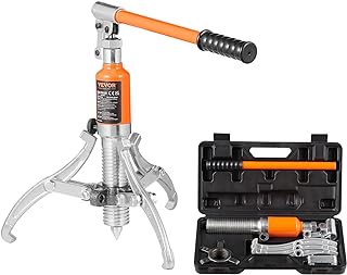 VEVOR Hydraulic Gear Puller, 5 Ton Max Capacity Wheel Bearing Pulling Separator, 2 or 3 Jaws Puller, Vertically and Horizontally, 8" Jaw Hydraulic Puller with Case for Pulling Hubs
