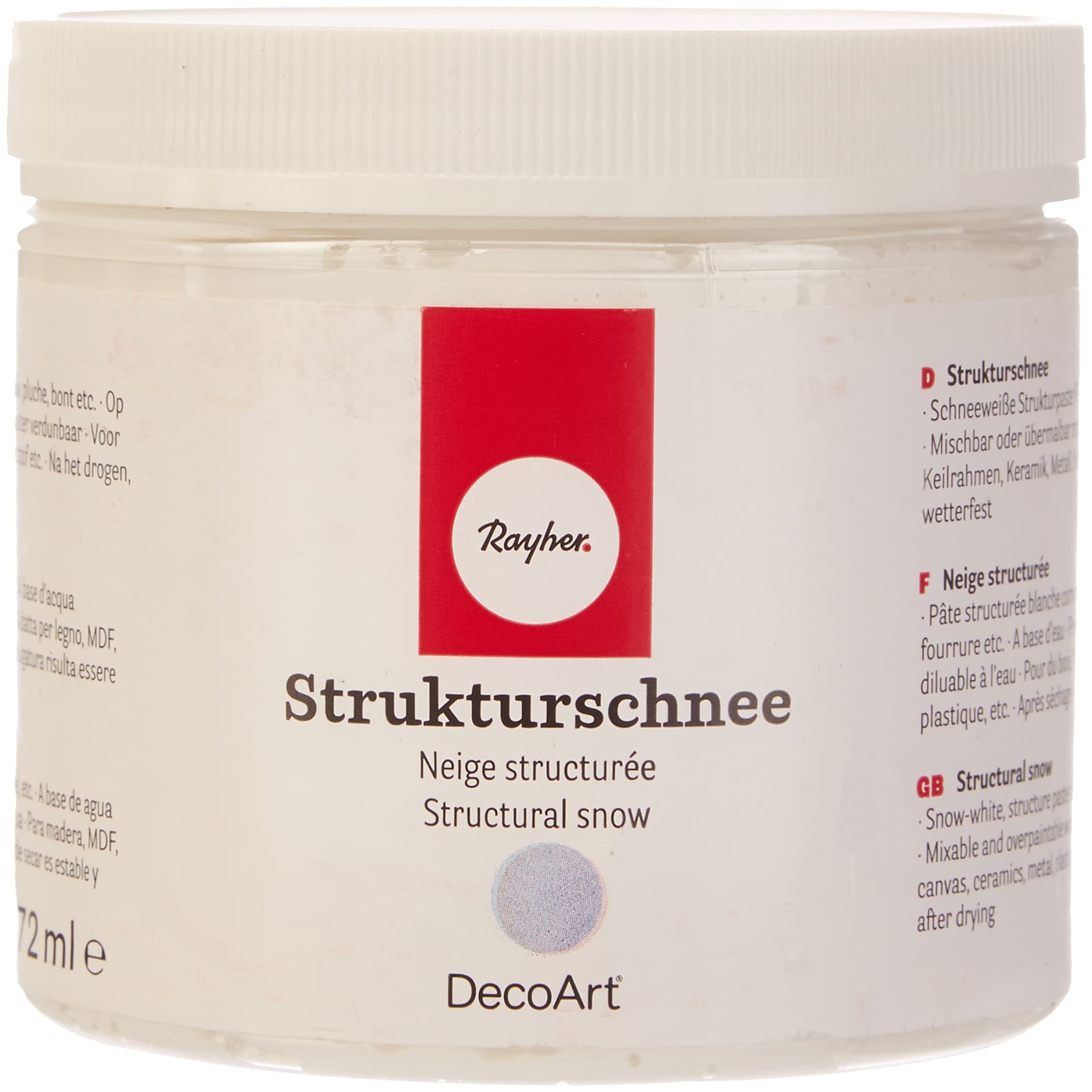 Rayher Structural Snow Tin, Off-White, 472 ml