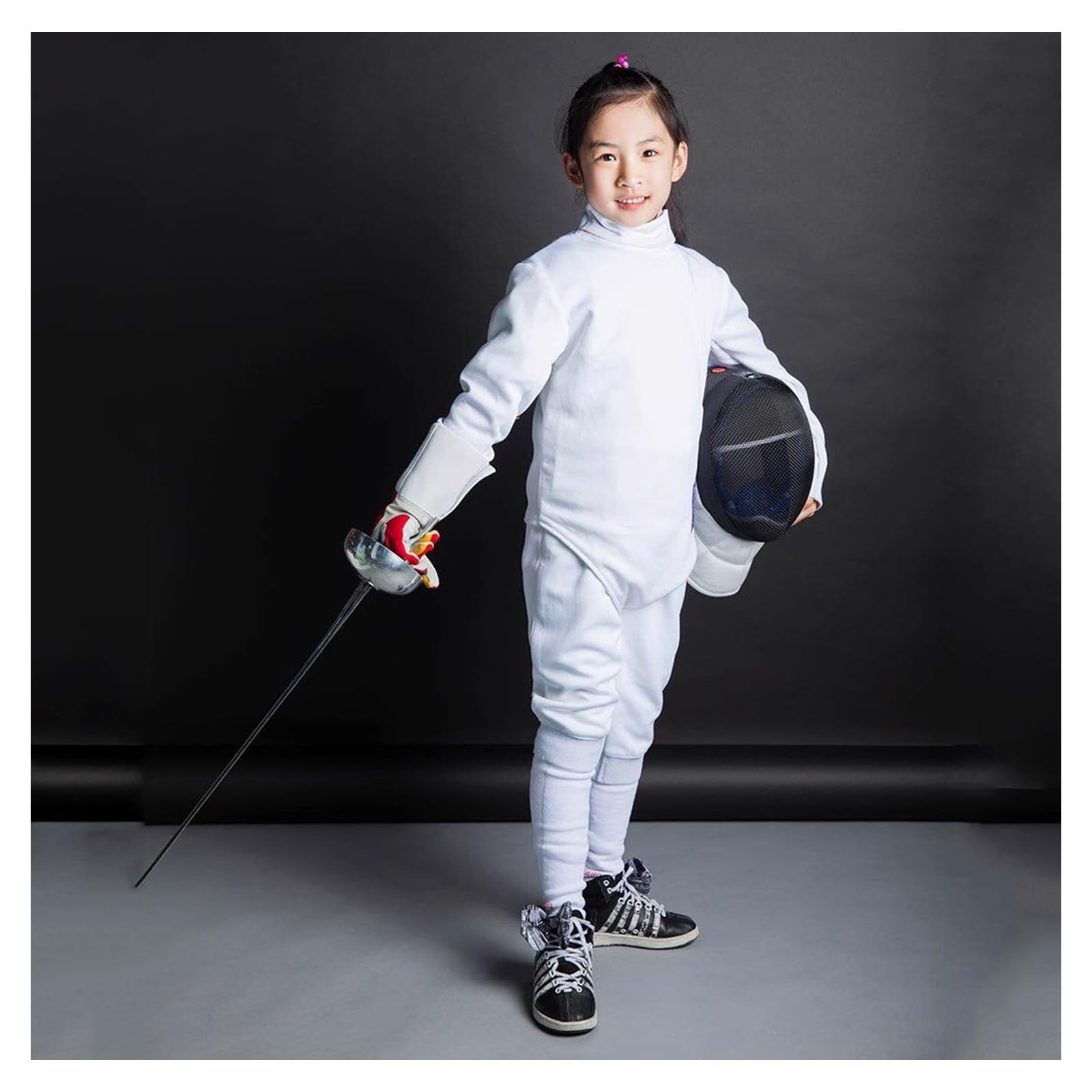 3-teilige Fechtuniform, 350N, Fechtweste, Hose, Jacke, Fechtausrüstung, für Rechtshänder(38#)