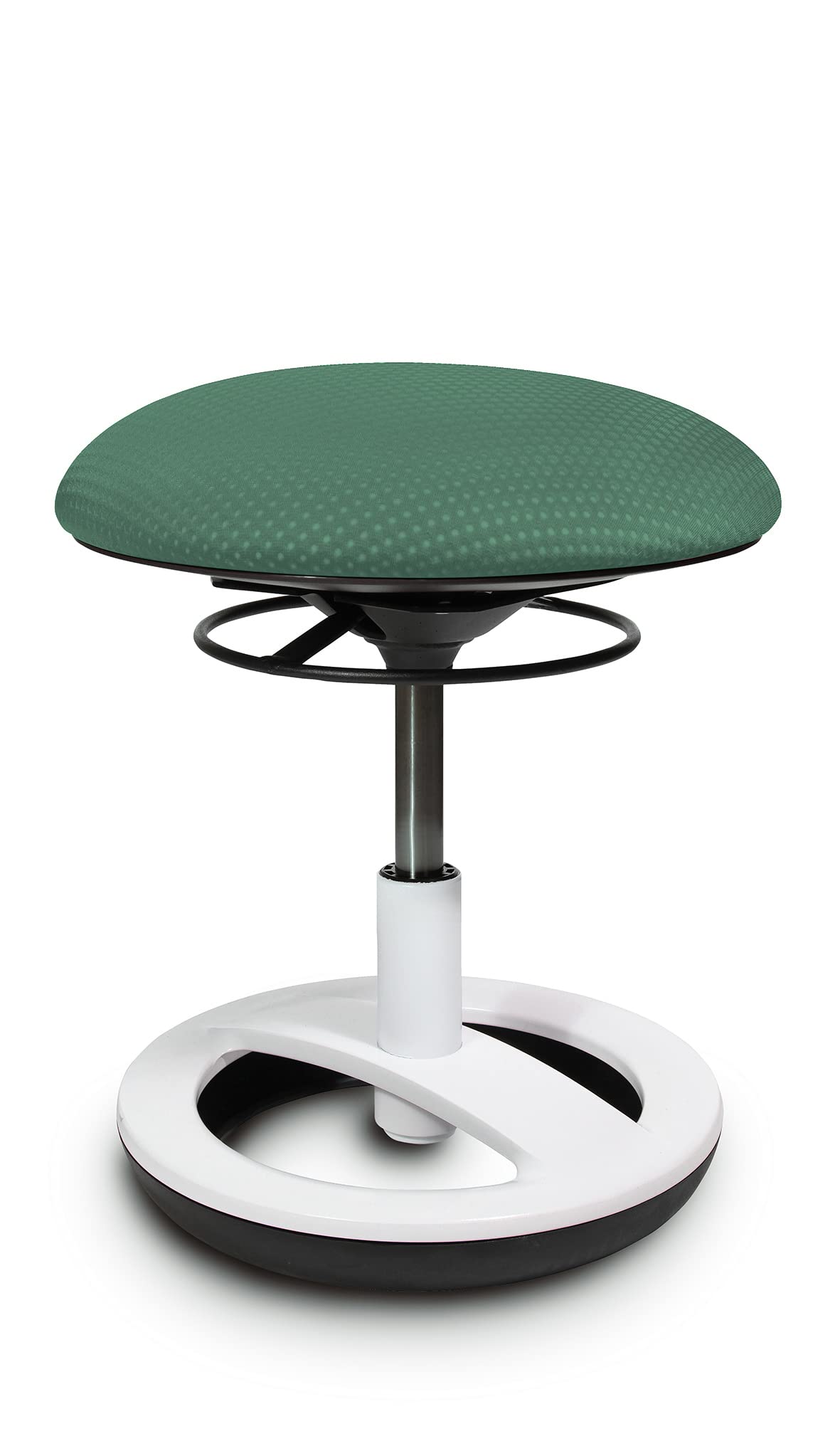 TOPSTAR Sitzhocker Sitness Bobby für Kinder, Standfußring Alu weiß lackiert, Stoff, Mintgrün