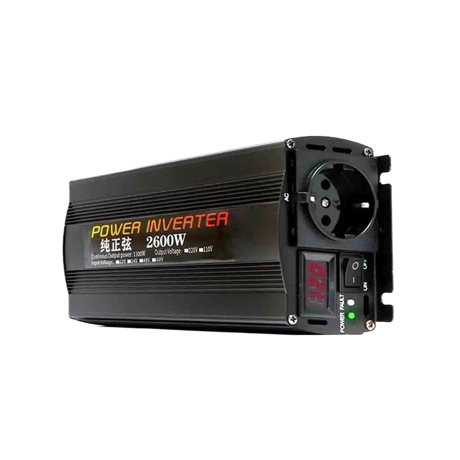 CXDFRSER Inverter 12v 220v For 110v DC 12V 24V Power 1000W 2000W 2600W Inverters Single Digital Display Converter(12V_110V(60HZ)_E*U)