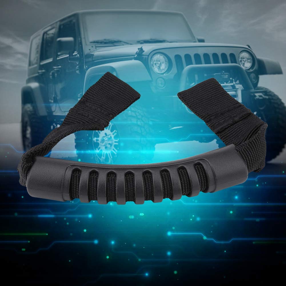 2 Maniglie Per Poggiatesta Auto In Paracord – Maniglia Di Sicurezza Sedile Posteriore Universale, Nero