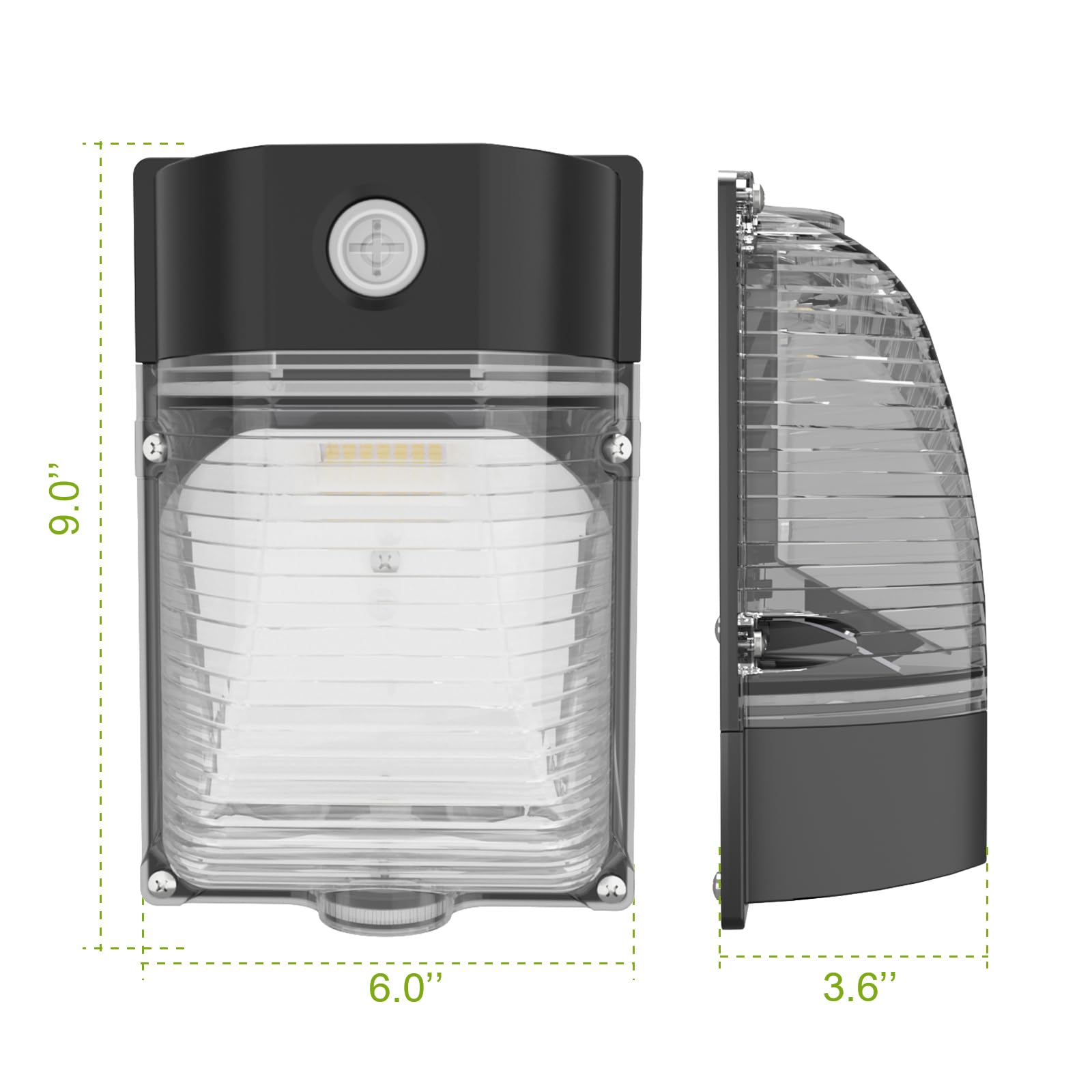 YXL 2PACK 30W 3600LM LED Wall Pack Lights with Dusk to Dawn Photocell AC100-277V 5000K Wall Pack Lights — view 7