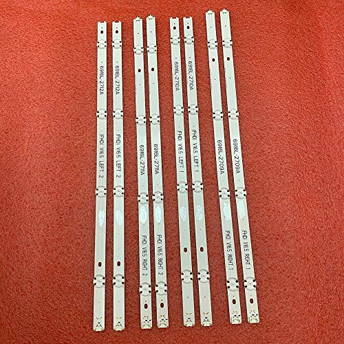 Juego de 8 tiras de retroiluminación LED para LG 49LJ510M 49LJ58300W 49UH603V 49UH620V 49LW340C 49LW340H 49LF5400 49UH610V 49LH570V 49LH590V