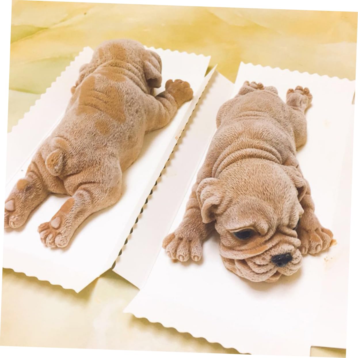 LABRIMP Moule Silicone Forme de Shar Pei Anglais pour Gâteau Outil de Décoration de Gâteau Fondant Transparent