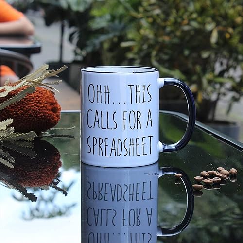Miniatura 2 de Regalo de cumpleaños para amigos, taza de hoja de cálculo de 11 onzas, divertida taza de hoja de cálculo regalo para compañero de trabajo, regalos