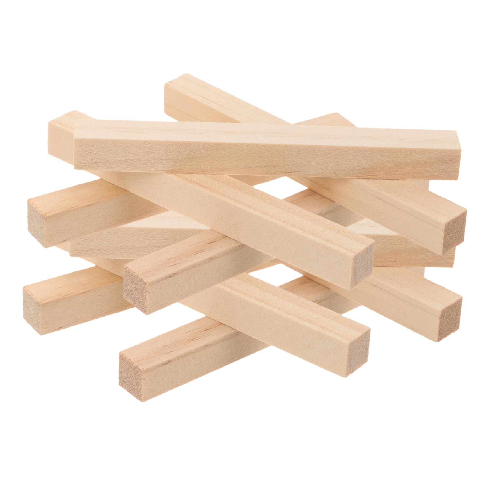 DOITOOL 4 Sätze Holzstangenmodellmaterial Unfertige Dübelstangen Jumbo Handwerk Basteln Unfertige Hartholzstöcke Unfertiger Holzstab Übung Dübelstange Kleine Dübel Kiefernholz 30 Stück * 4