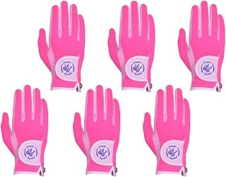Simple Symbol Women's RainGrip Golf Glove,Hot Wet Weather Comfort,Six Pack (Six Left Hand Or Six Right Hand) Four Colors,Pink/Purple/White/Green, Left Hand Right Hand(Pink,L,Right)