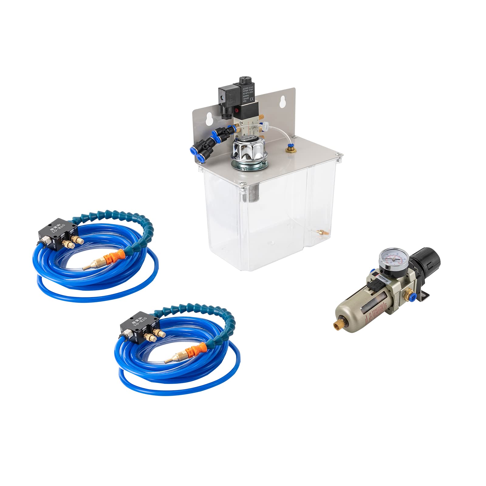 CNC Kühlmittel Sprühsystem, 220V 3L Tank 4m Schlauch Nebel Kühlsystem für Drehmaschine und Bohrmaschine