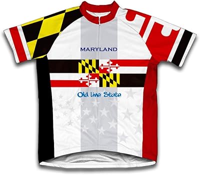 ScudoPro Maryland Flag Short Sleeve Cycling Jersey for Women - Size M