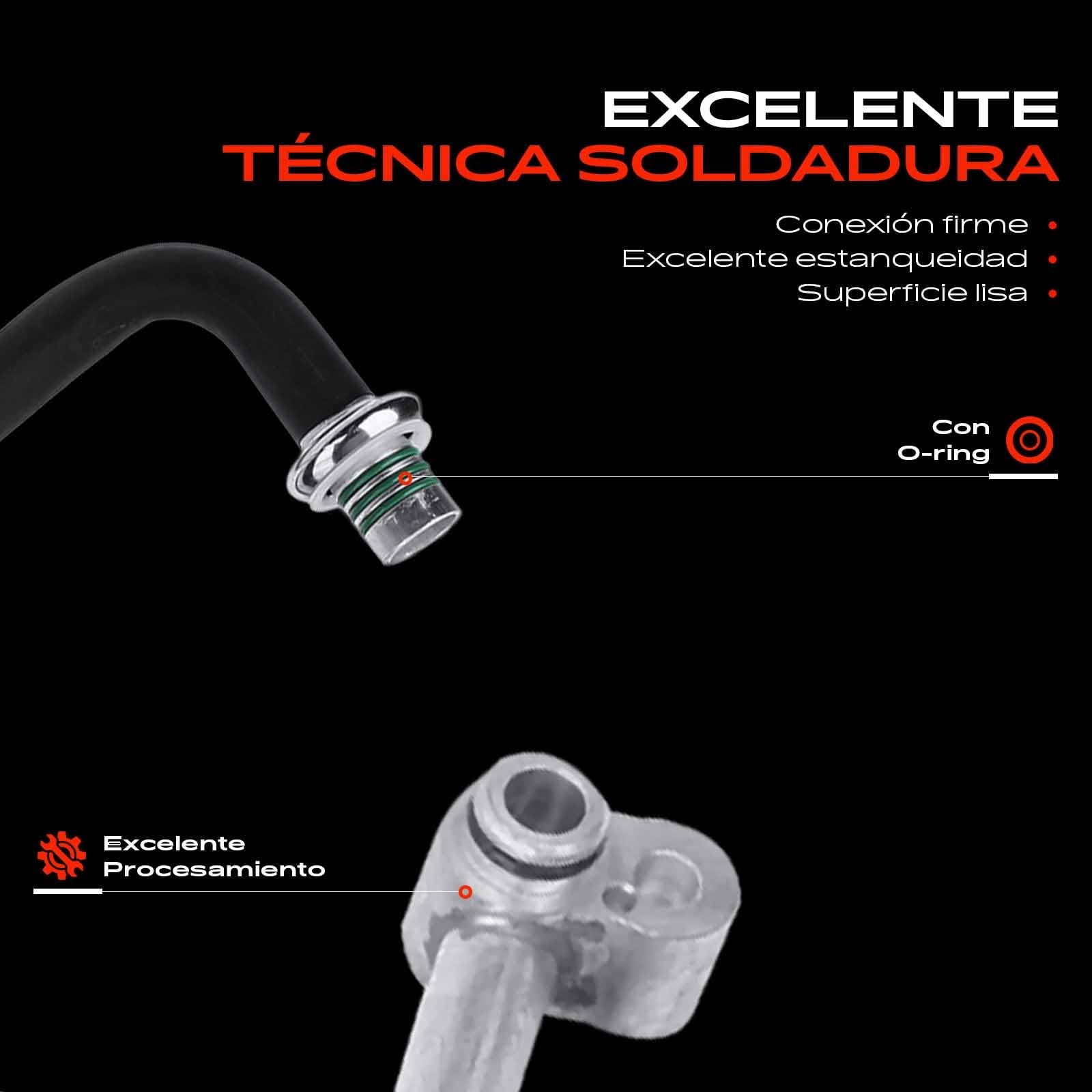 Frankberg Tubería de alta presión del aire acondicionado Dirección asistida Compatible con Galaxy WGR 1.9 TDi Shara.n 7M6 7M8 7M9 1.9 TDI Alhambr.a 7V8 7V9 1.9 TDi Shara.n 7M6 7M8 7M9 2.0 7M3820743AC