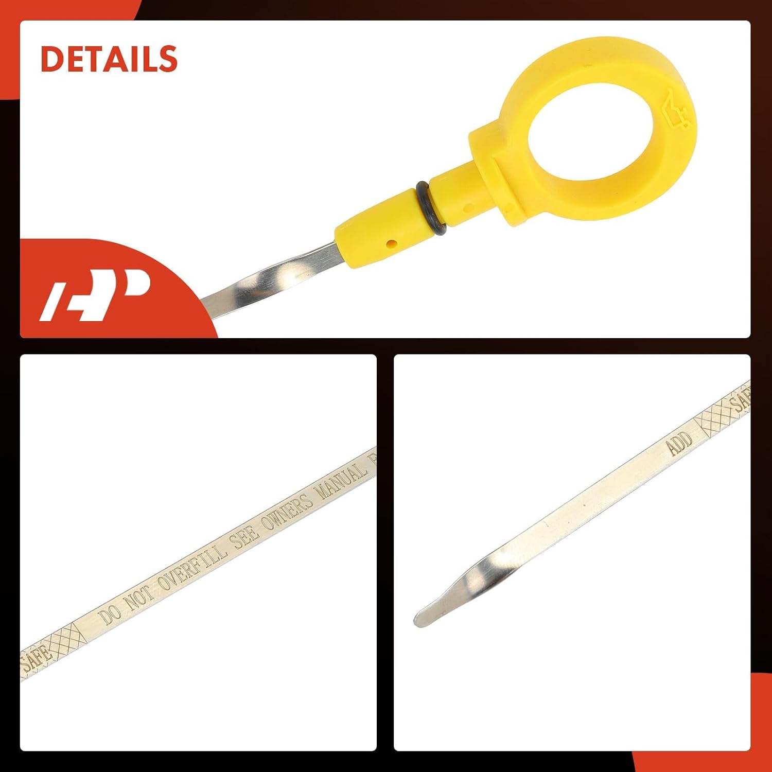 A-Premium 4.0L 6 Cyl Engine Oil Dipstick Compatible with Jeep Grand Cherokee 1996-2004, Cherokee 1996-2001, TJ/Wrangler 1997-2006, Engine Oil Measuring Rod Dip Stick