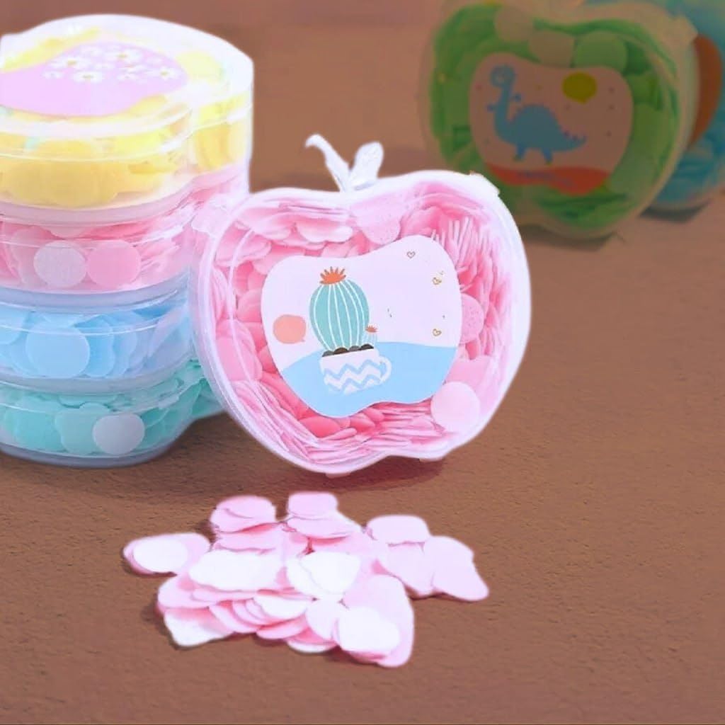 Apple Shape Paper Soap (pack of-2) Flower Design Apple Shape Box | Portable Flower Tube Petal Box Petal, Assorted Color, Clean Soft Bath For Travel (multicolour)-image-21