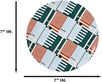 Vista 3 de Ebros Gift Frank Lloyd Wright Architecture Colorful Geometry Contemporary Designer - Platos de cerámica para aperitivos o postres de 7 pulgadas
