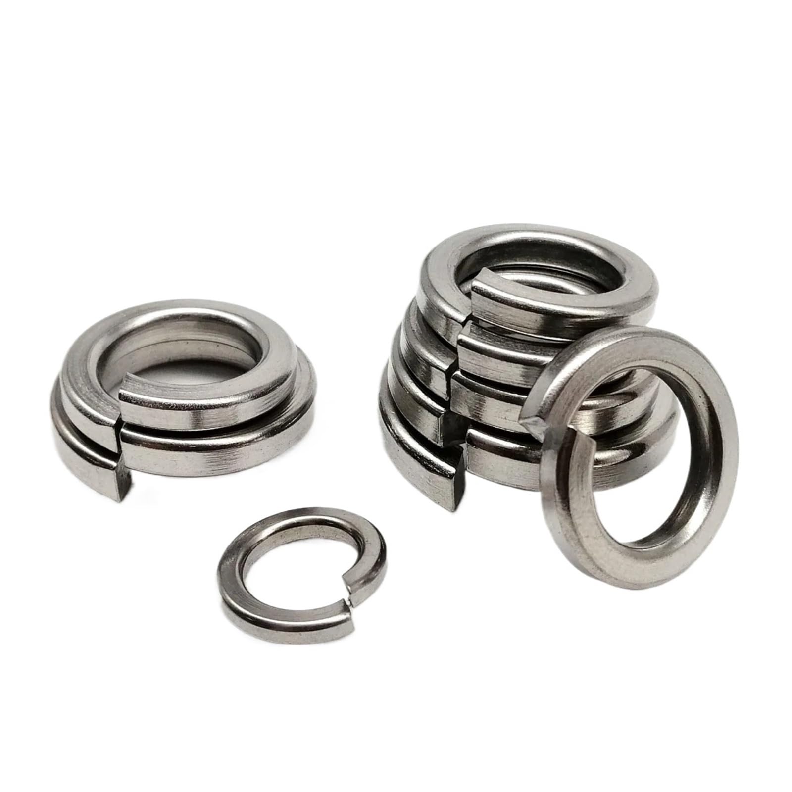 Arandelas Metalicas GB93 A2-70 Junta elástica de arandela de seguridad dividida con resorte de acero inoxidable 304 M1.6 M2 .5 M3. M4 M5 M6 M8 M10 M12 M14 M16 M20 M24(250pcs M8)