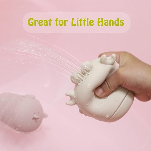 Miniatura 2 de Ginbear Juguetes de baño de silicona para bebés, no tóxicos, sin moho, juguetes para bañera para niños pequeños de 6 meses en adelante, paquete de 4