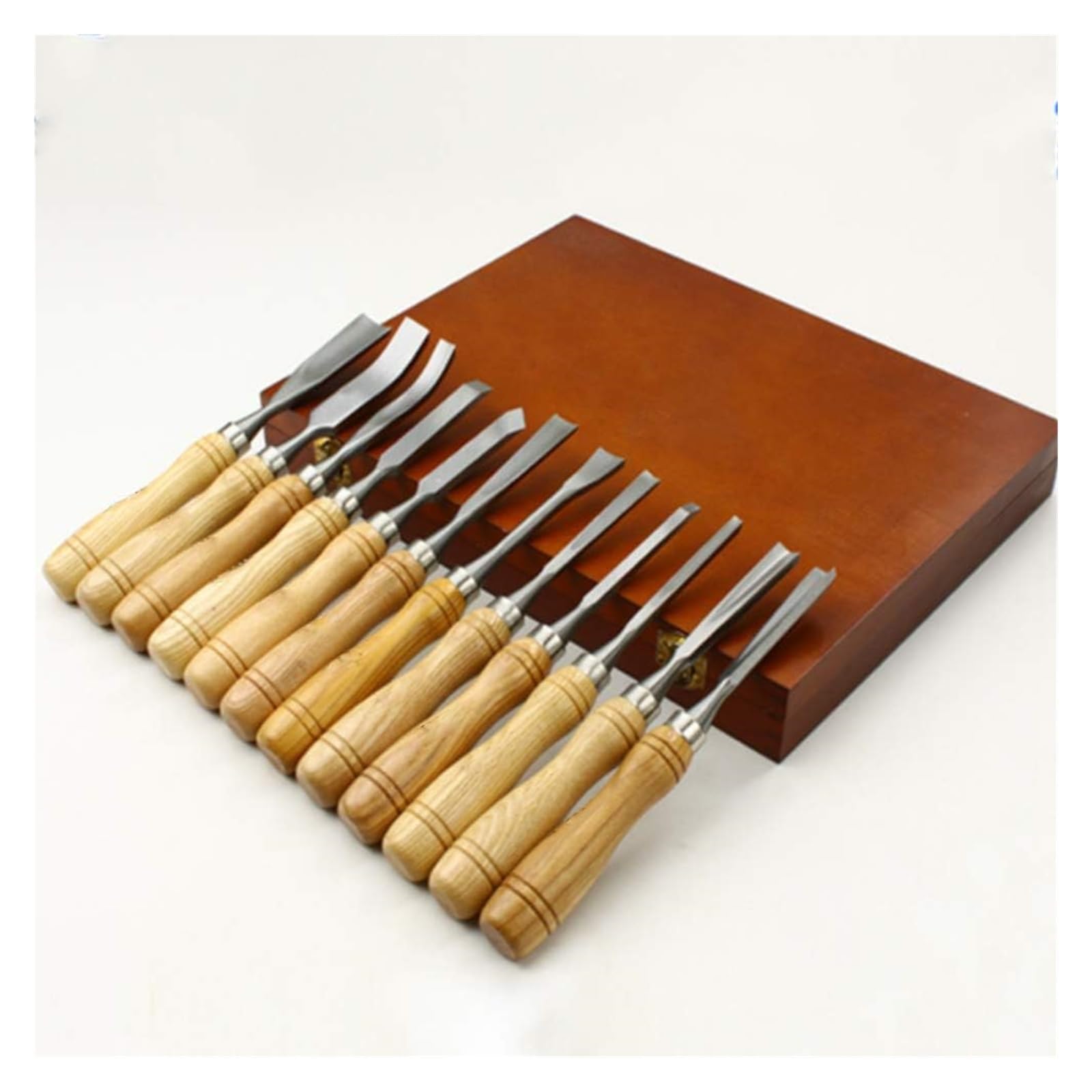 Wood Sculpturetool 12Pcs Wood Carving Chisel SetWood Carving Tool Kits with Wooden BoxProfessional Sharp Woodworking Tools Gifts,