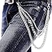 Pants Chain for Men Women,Biker Skull Chain Wallet,Long Cool EMO Punk Trousers Pocket Belt Key Chains for Hip Hop Rock Jean Gothic