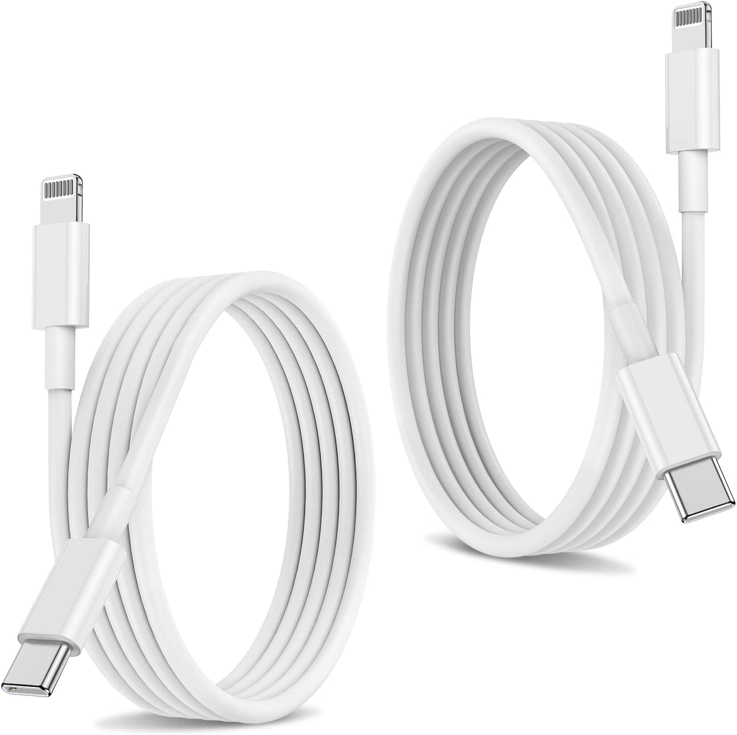 Uzeuza USB C to Lightning Cable 6ft, [Apple MFi Certified] 2Pack iPhone Fast Charger, Type Port Support Long Apple Charging Cord 6 Foot for 14 Pro Max/13 Pro/12 mini/11/X/XS/XR/8 Plus/iPad