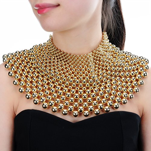 Bib Collar Necklace Chunky CCB/Crystal/Pearl Resin Beads Chain Choker Statement Necklace Womens Fashion Jewelry Necklace2