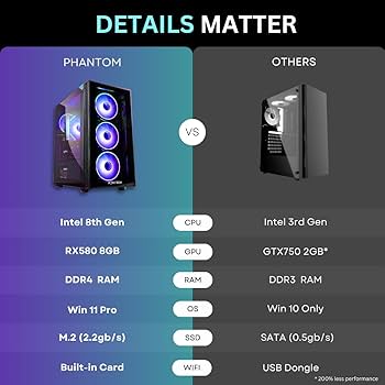 Amazon.com: NOVATECH Phantom - Prebuilt Gaming PC Desktop