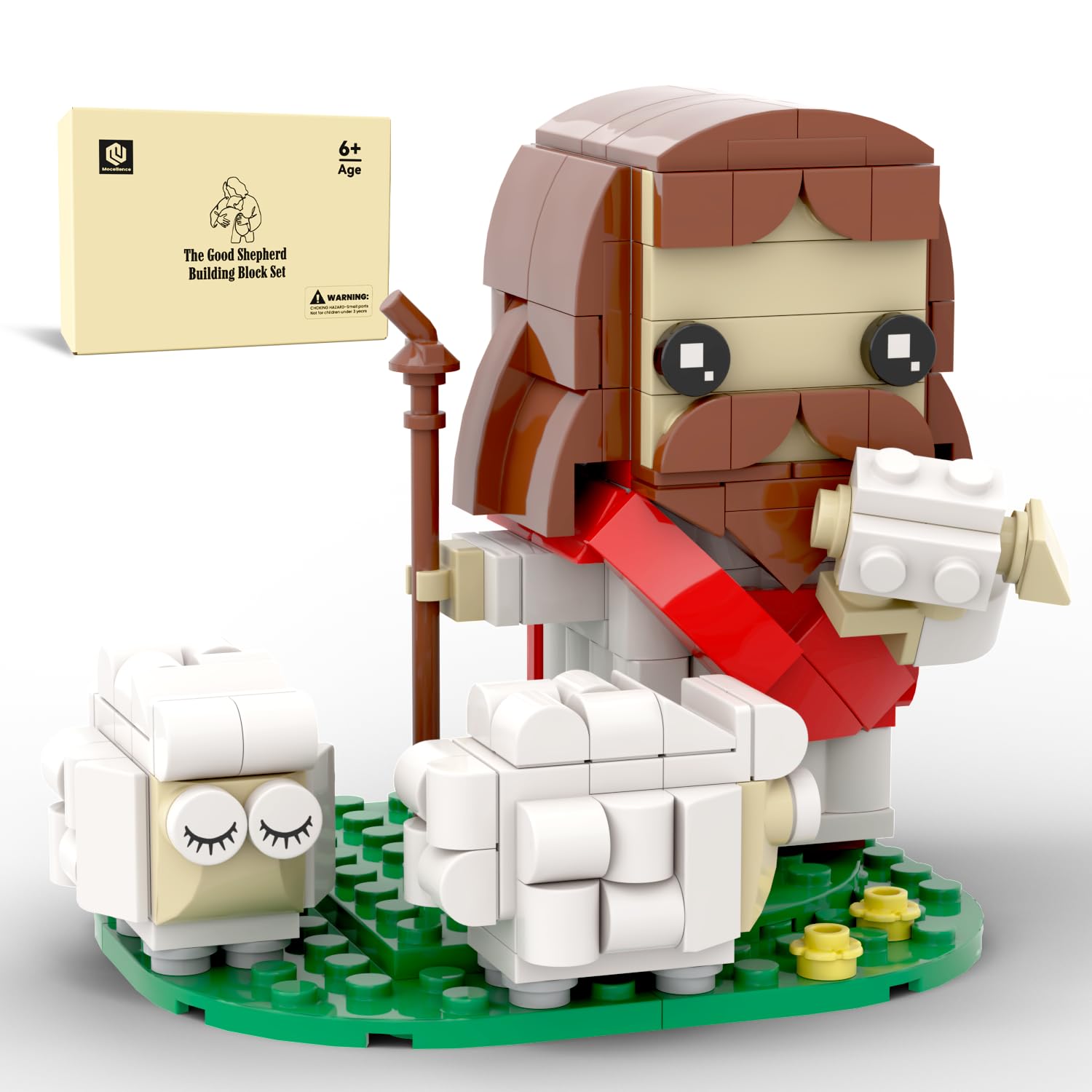 Jesus Building Set, The Good Shepherd Little Jesus Figures Toys, Easter for Boys and Girls Ages 6 and Up