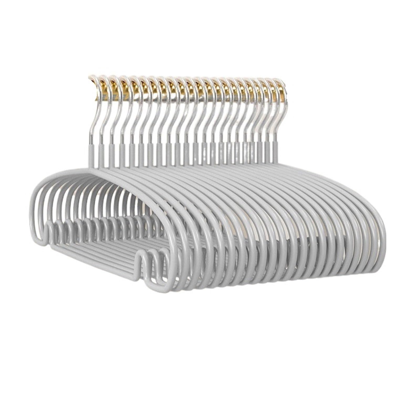 Clothes Hangers Hangers 10pcs Non-Slip Coated Metal Thicken No Trace Hanger For Clothes Suit Coat Shirt Jacket Hanging With Round Notches(Color 01)
