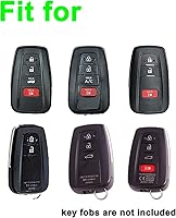 Vista 2 de Funda para llavero para Toyota Camry RAV4 Avalon C-HR Prius Corolla Accesorio, Negro