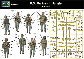 Amazon | マスターボックス 1/35 アメリカ 海兵隊4体太平洋戦争