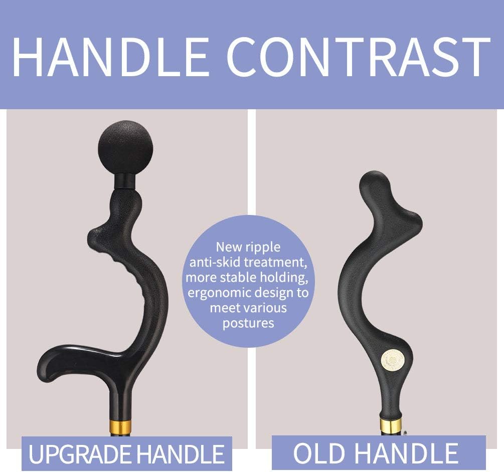 lixiang Folding Cane, 5-Level Foldable Walking Cane for Men Women Fold-up Collapsible Lightweight Adjustable Portable Hand Walking Stick - Balancing Mobility Aid