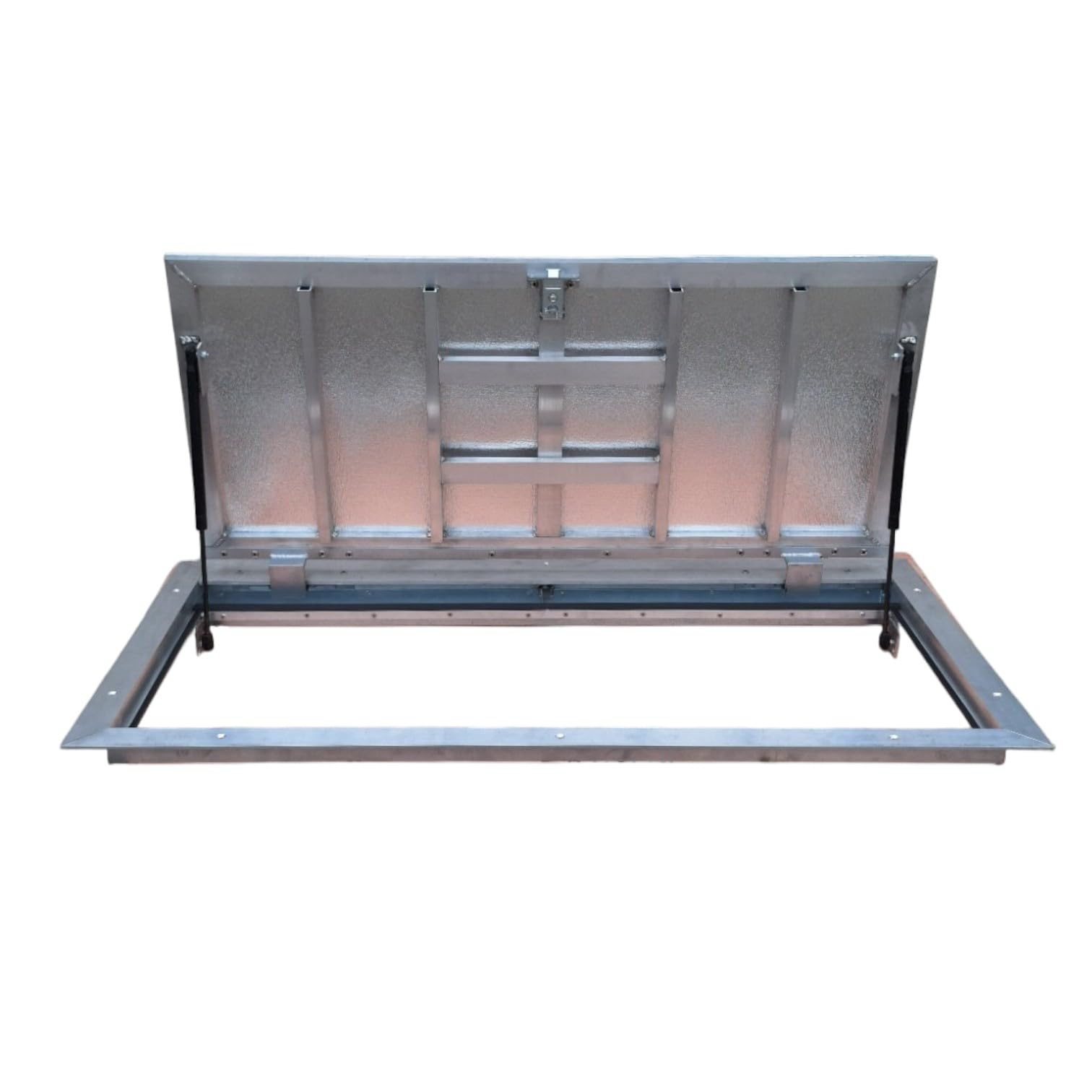 Puerta de suelo 60 x 130 cm de aluminio Thermo Max 4 hermética para sótano y pozo de revisión, tapa de alcantarilla, conducto (600 x 1300 mm)