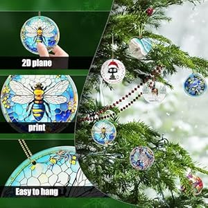 Black cat christmas ornament 2024 personalized acrylic 2 side printed decoration for cat lovers  urban country home decor