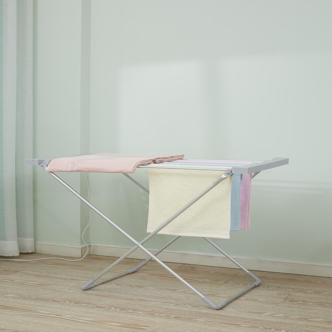 Herzberg HG8070-WHT, Elektro-Wäschetrockner, Schnelles Trocknen, Energieeinsparung, Leise, Kompakt, 8 Heizstäbe, Entfeuchtung, Antibakteriell, verwenden, 120W, Weiß