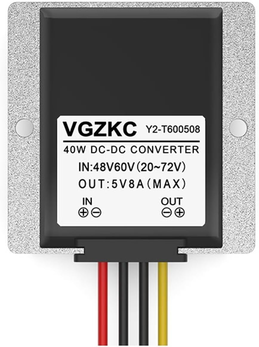 36V48V60V to 5V 1A 3A 5A 8A 10A 15A 20A 30A DC Power Converter 20-72V to 5V Step-Down Power Module DC-DC Regulator(48V 60V to 5V 8A Y2)