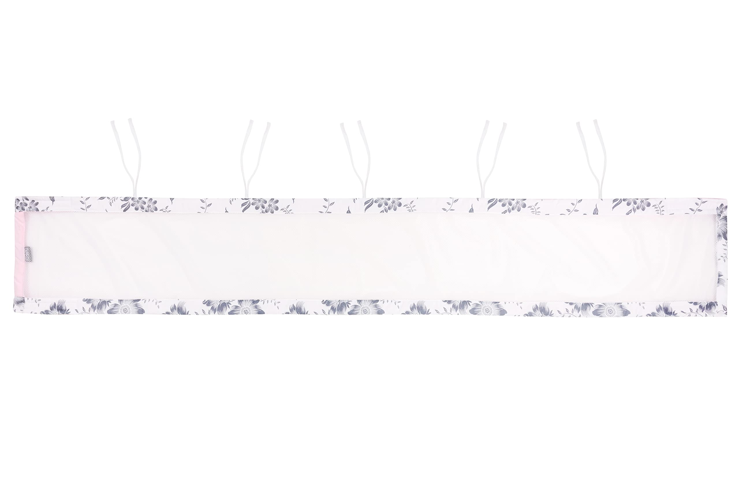 Bellochi Ochraniacz na krawędzie do łóżeczka dziecięcego, 180 x 30 cm, ochrona głowy, do łóżeczka dziecięcego 120 x 60 cm, bocznego łóżeczka z zabezpieczeniem przed wypadnięciem, kolor różowy (Pink Berry)