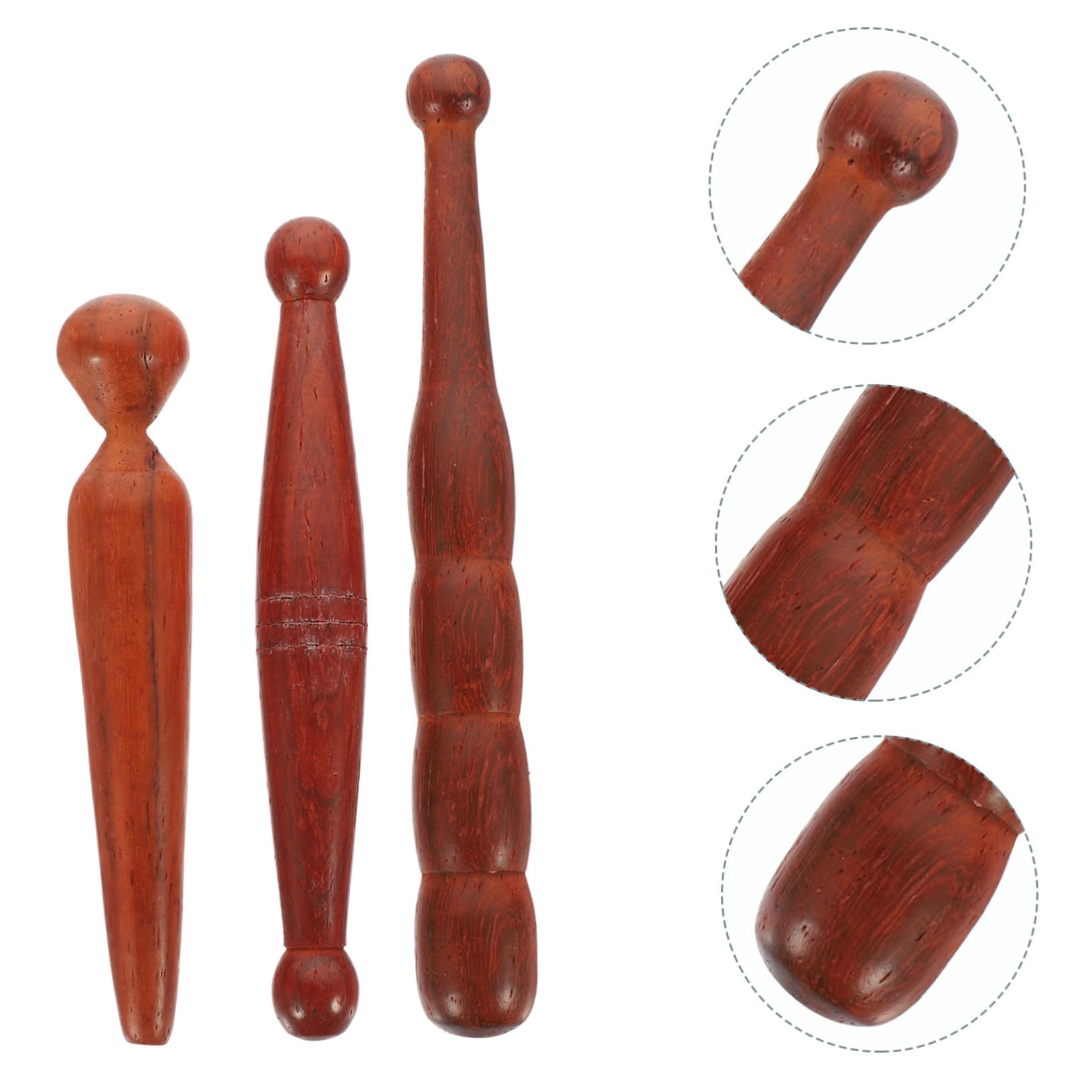 12 Stk Fußmassagegerät Fuß Massagestab aus Holz Akupressur-Massage werkzeug Massagestäbchen aus Holz stäbchen für die Fußmassage Duftendes Stock Rote Birne