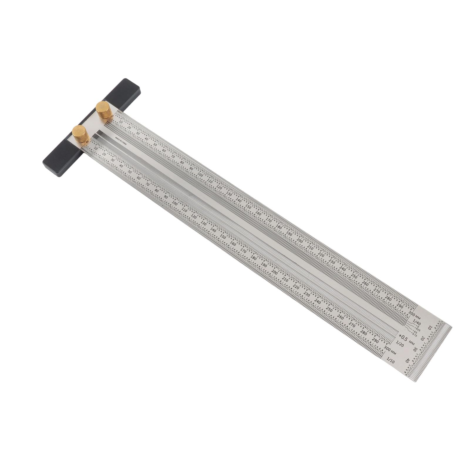 TOPINCN Règle de Ligne en Acier Inoxydable, échelle de Type T Durable, Règle de Traçage Précise pour Fournitures Industrielles 300mm pour les Amateurs de Bricolage