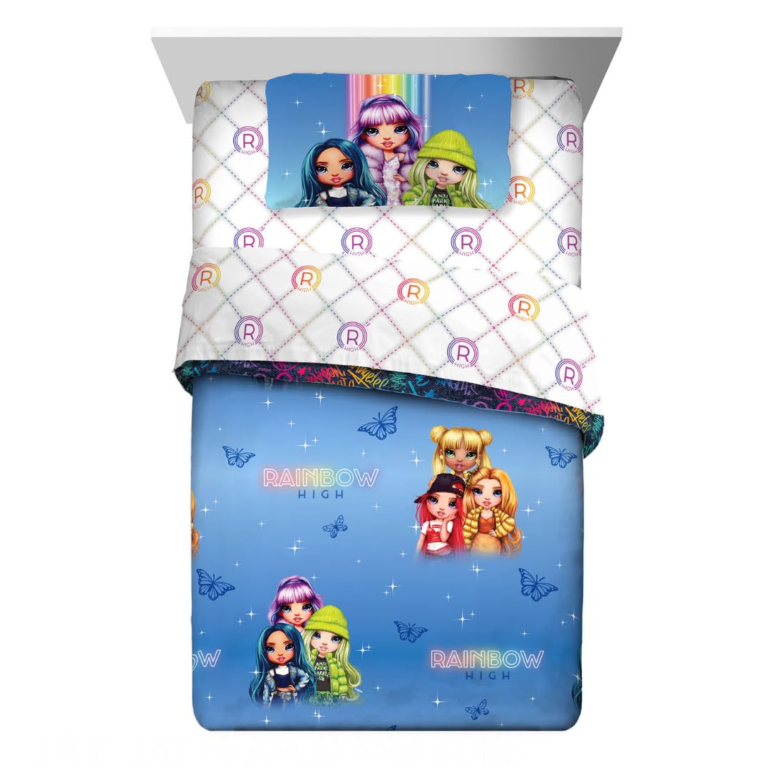 Franco Comforter and Sheet Set, Microfiber, Rainbow High, Twin — image 1
