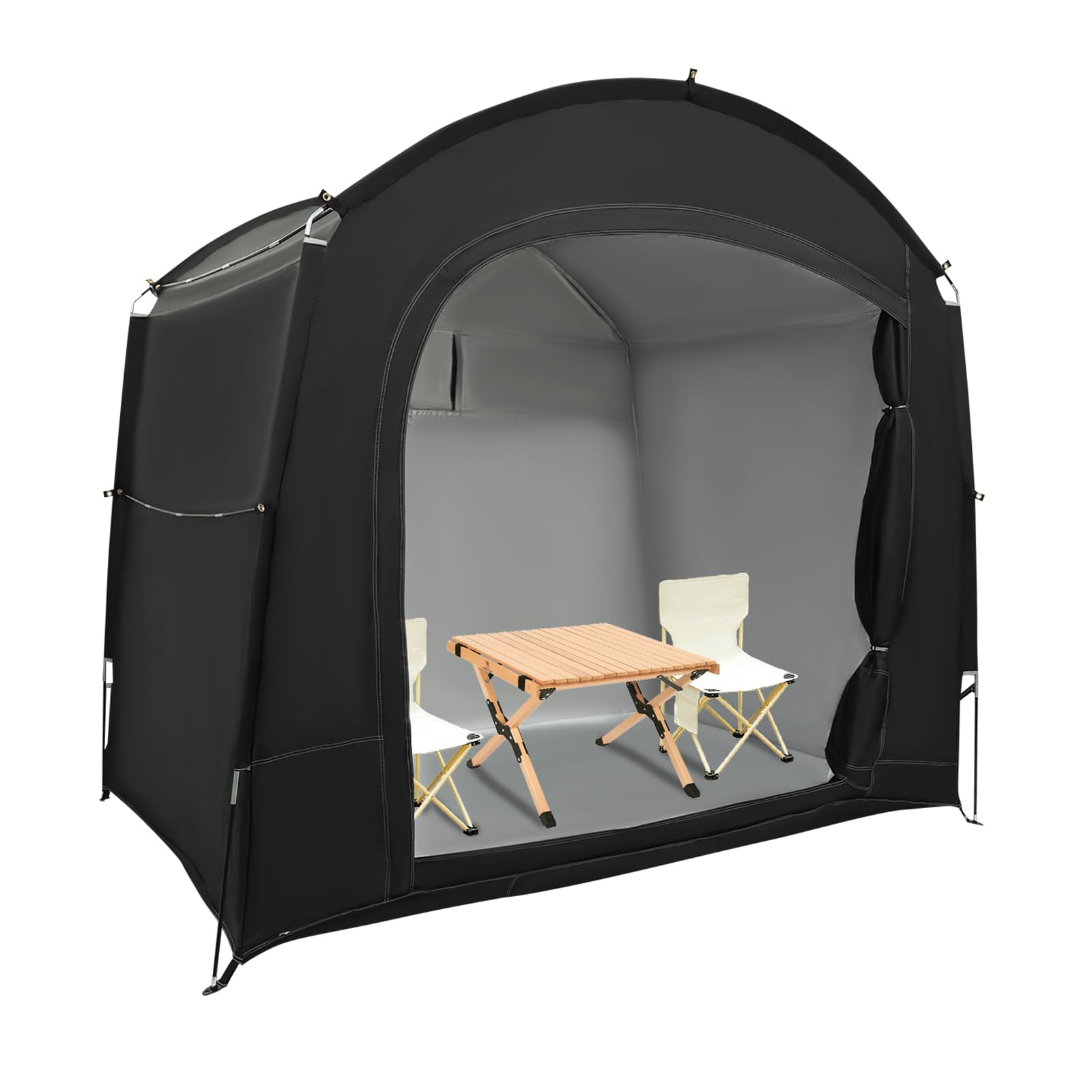 Tenda da viaggio per bicicletta, per esterni, può essere utilizzata per riporre biciclette, moto, strumenti di riparazione, colore nero, 220 x 150 x 185 cm