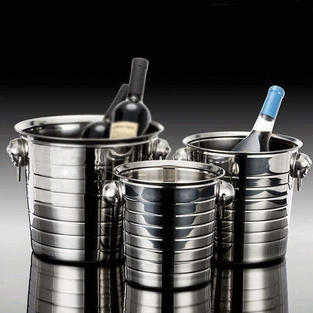 Cubitera Botella Vino Cubo de Hielo Aislado, Cubo de Acero Inoxidable de Doble Pared, Enfriador de Cerveza y Vino para Fiestas, Ideal para el hogar, Bar y Cocina
