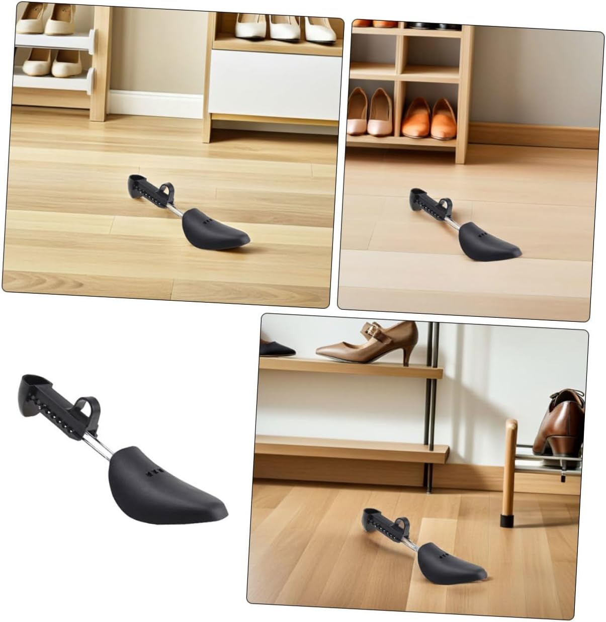 VANZACK Adjustable Shoe Stretchers and Shoe Trees for Men – Plastic Shaper Inserts for Sneakers and Boots – 8 Pairs Boot Support Shapers to Prevent Creasing and Maintain Shape