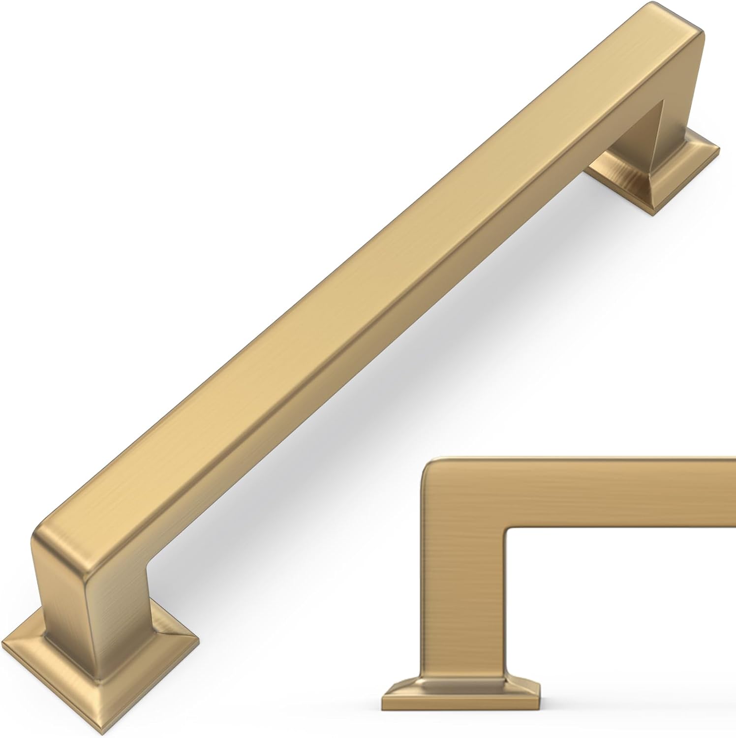 10 Pack 5 Inch Champagne Bronze Kitchen Cabinet Pulls & Handles - Cabinet Hardware - Zinc Alloy Drawer Pulls for Kitchen, Wardrobe, Closet, Cupboard