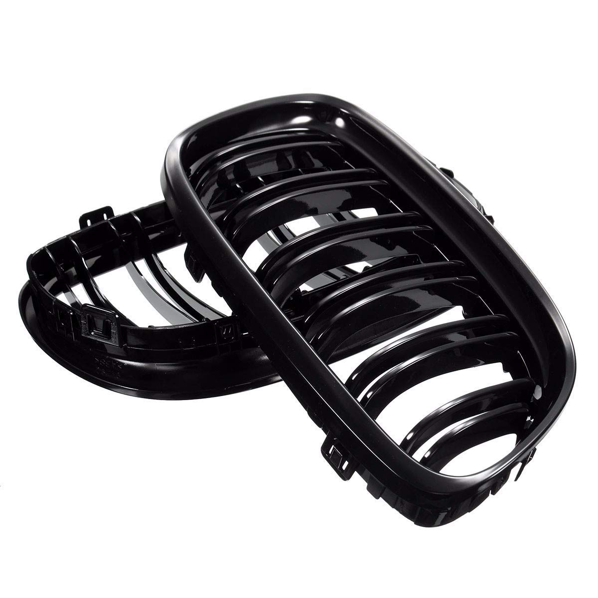 E90 E91 LCI 325i 328i 335i 4D 2009-2011 Grille frontale en forme de rein noir brillant