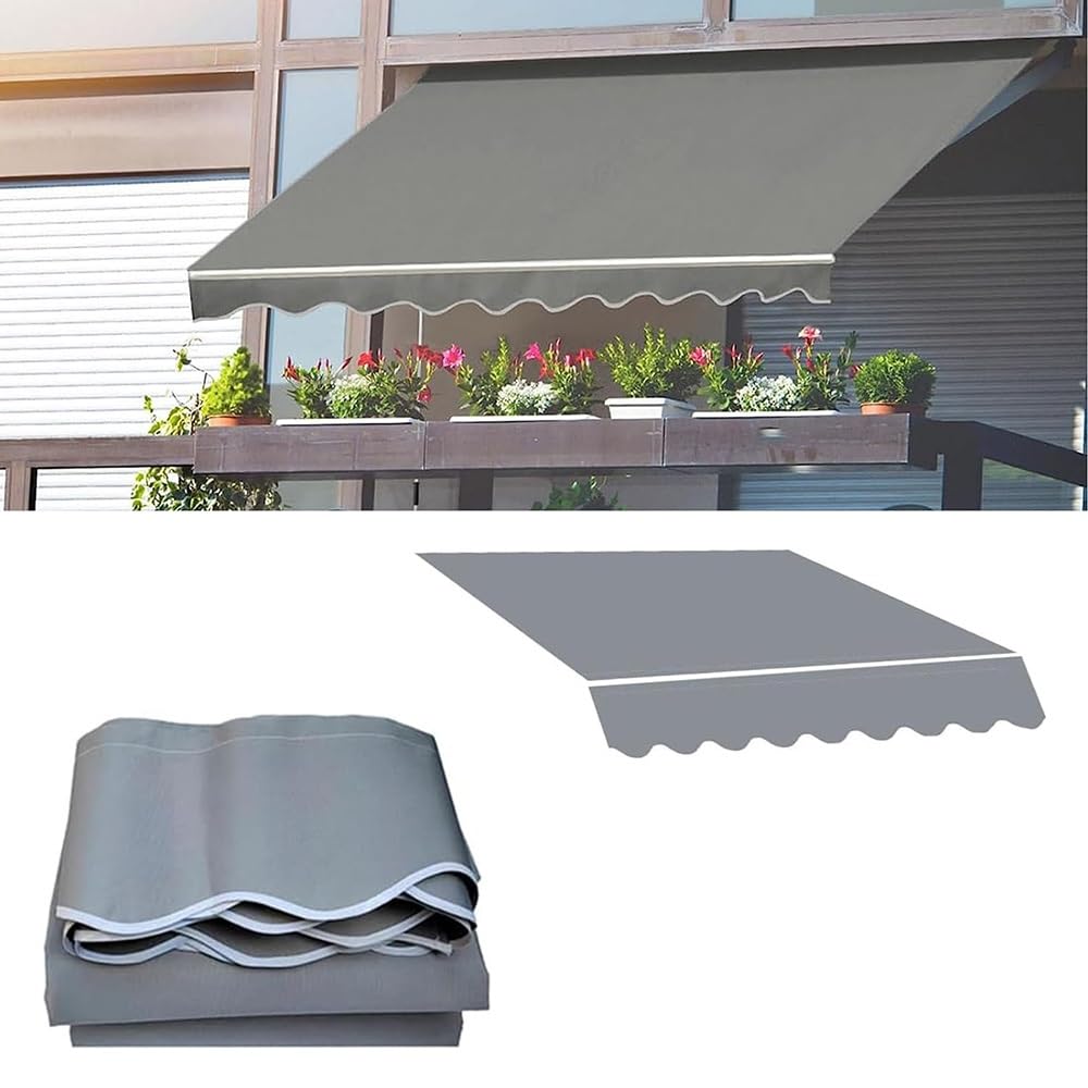 Toile pour auvent rétractable 4x3 m bâche supérieure rechange store extérieur terrasse