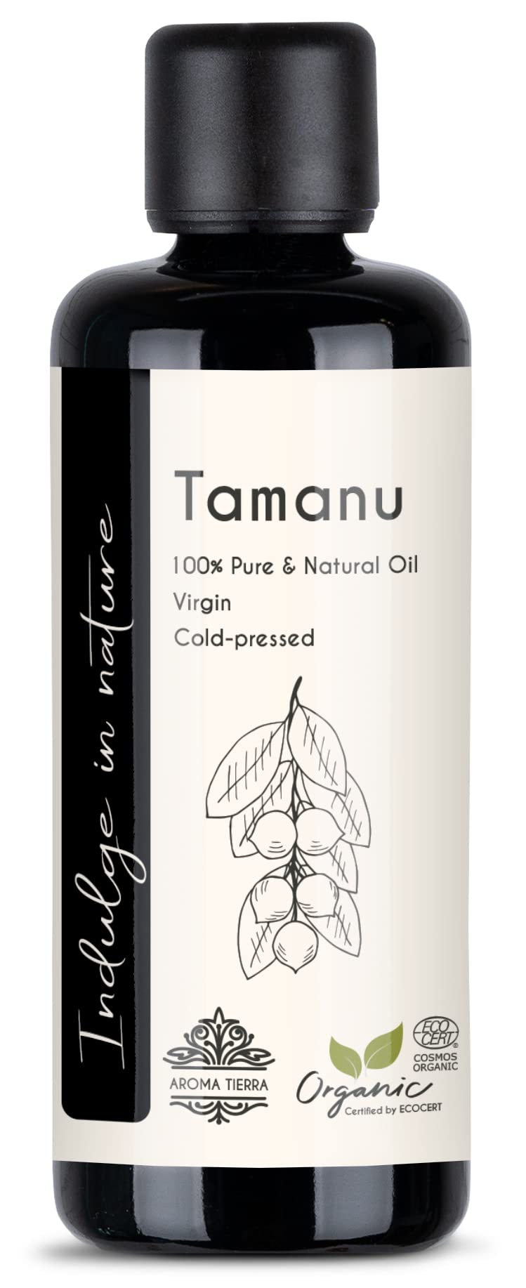 Tamanu Oil - 100% Pure Organic Cold Pressed - For Face, Damaged Skin, Scars, Hair, Scalp - 100ml