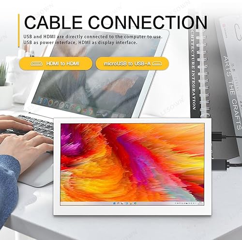 Miniatura 5 de Monitor HDMI portátil de 7 pulgadas Mini pantalla secundaria Pantalla secundaria 1024x600 IPS Pantalla LCD VESA Montaje en pared Pantalla de