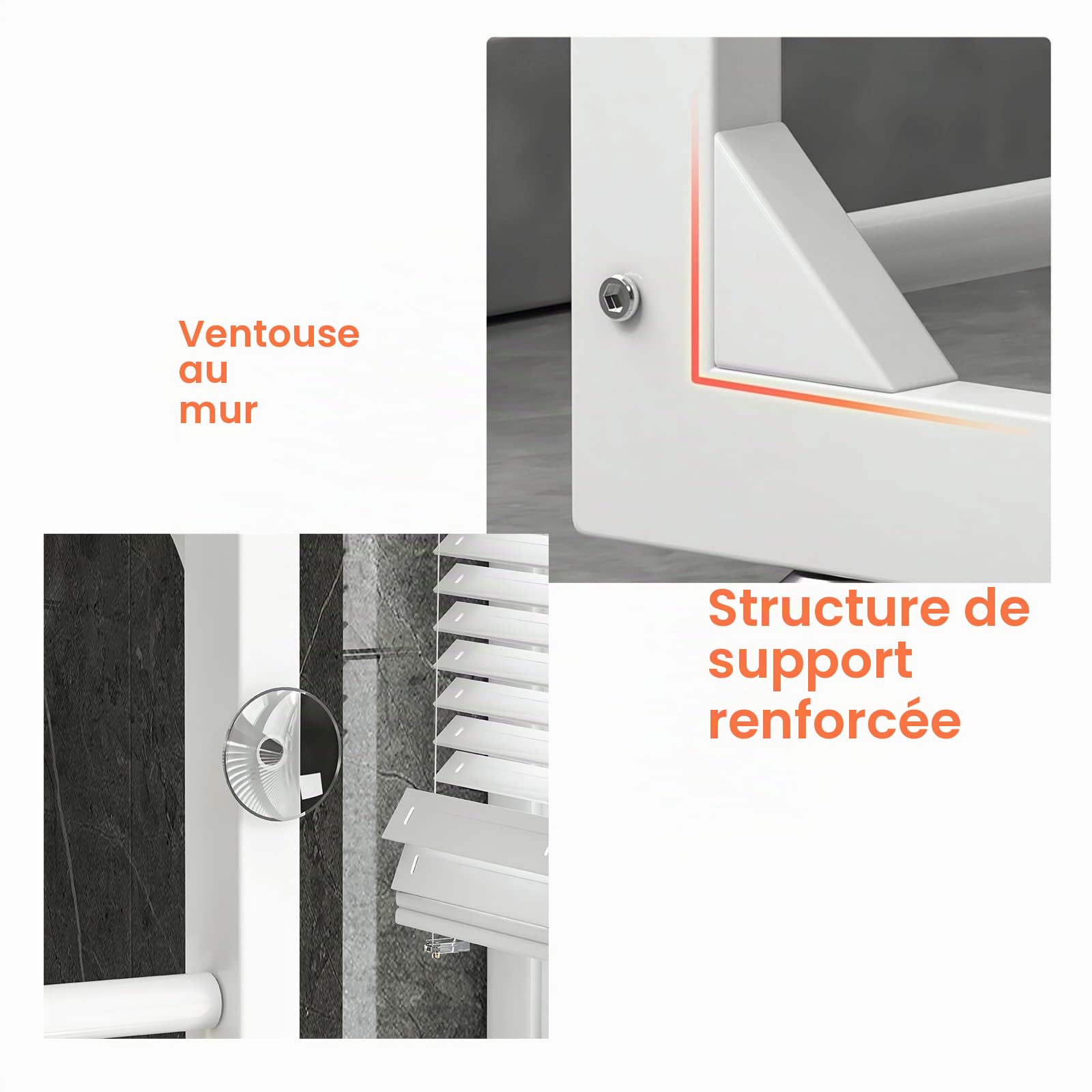 Organisateur de Toilettes sur pied Réglable Support de Rangement pour Étagère à Linge Salle de Bain Espace Économisé, au-Dessus de l'étagère de la Machine à Laver, Rangement pour Lave-Linge Utilitaire