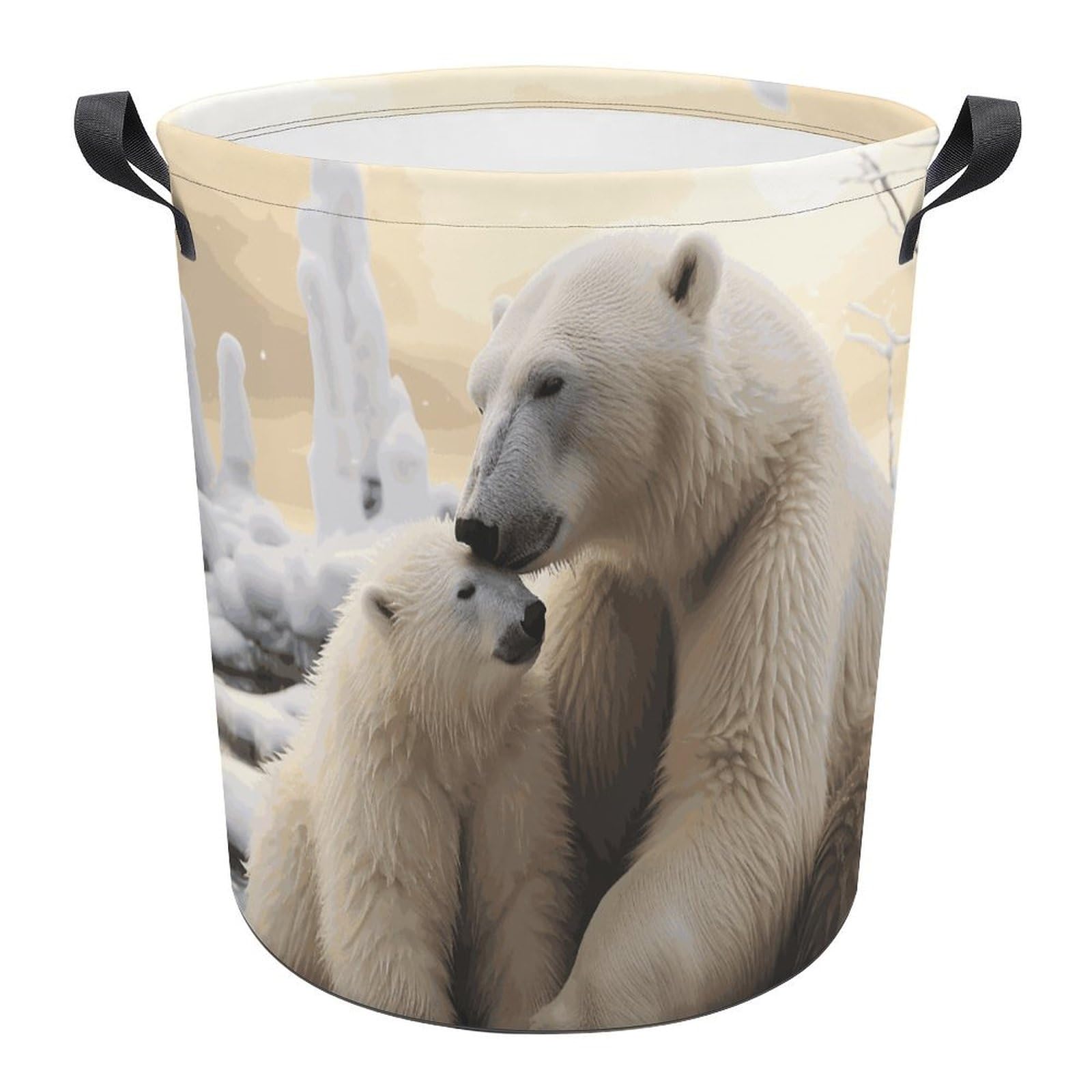 Panier de rangement pour salle de bain motif ours polaire